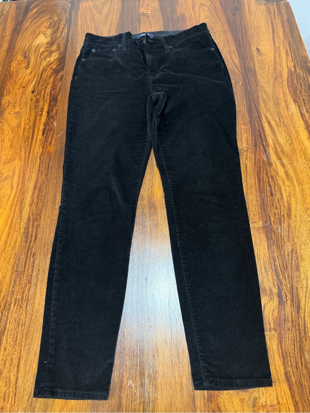 J.Crew Black Velvet 9" High Rise Toothpick Pants 29 Holiday Party Cocktail